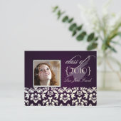 Afstudeerfeest uitnodigen briefkaarten (Staand voorkant)