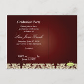 Afstudeerfeest uitnodigen briefkaarten (Achterkant)
