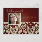 Afstudeerfeest uitnodigen briefkaarten (Voorkant)