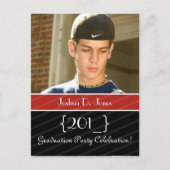 Afstudeerfeest uitnodigen briefkaarten (Voorkant)