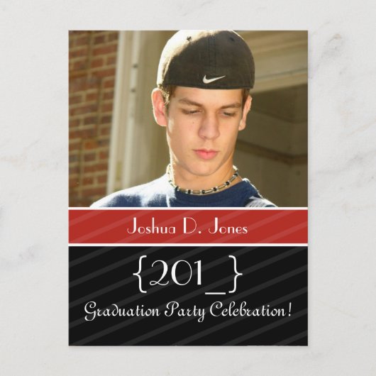 Afstudeerfeest uitnodigen briefkaarten (Voorkant)