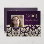 Afstudeerfeest uitnodigen briefkaarten (Voorkant / Achterkant)