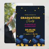 Afstudeerfeest Uitnodigen met Foto Kaart (Voorkant / Achterkant)