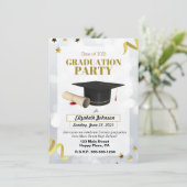  Afstudeerfeest uitnodigingen (Staand voorkant)