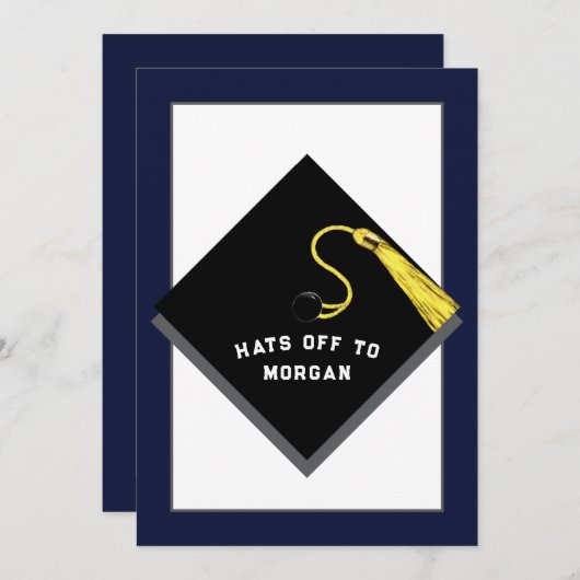  Afstudeerfeest uitnodigingen (Voorkant / Achterkant)