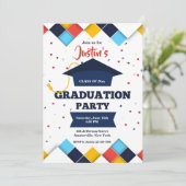 Afstudeerfeest uitnodigingen (Staand voorkant)