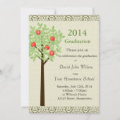  Afstudeerfeest uitnodigingen. Appelfruitboom. Kaart (Voorkant)