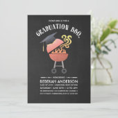  Afstudeerfeest uitnodigingen | BBQ Party (Staand voorkant)