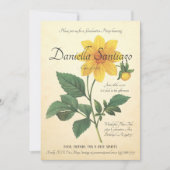 Afstudeerfeest uitnodigingen |  botanisch (Voorkant)