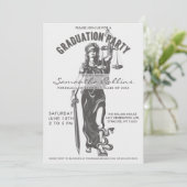  Afstudeerfeest uitnodigingen | Lady Justice (Staand voorkant)