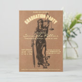  Afstudeerfeest uitnodigingen | Lady Justice (Staand voorkant)