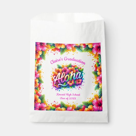 Afstudeerfeest van Aloha Luau Bedankzakje (Voorkant)