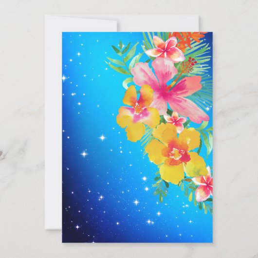 Afstudeerfeest van Aloha Luau Kaart (Achterkant)