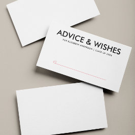 Afstudeerfeest van Black White Afstuderen Advieskaart