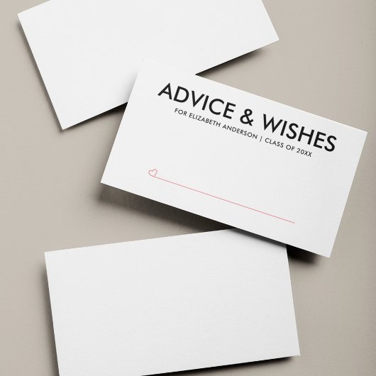 Afstudeerfeest van Black White Afstuderen Advieskaart