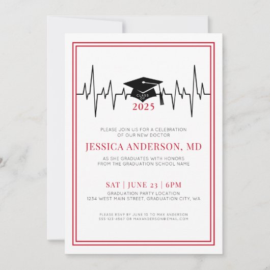 Afstudeerfeest van de Medical Doctor Nursing Schoo Kaart (Voorkant)