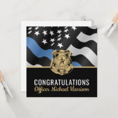 Afstudeerfeest van de politieagent voor wetshandha kaart (Voorkant / Achterkant in situ)