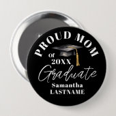 Afstudeerfeest Viering Trotse Moeder Ronde Button 4,0 Cm (Voorkant /achterkant)