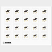 Afstudeerfeest Vierkante Sticker (Vel)