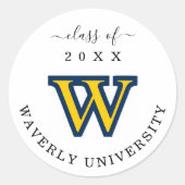 Afstudeerfeest voor Afstudeerder Party 2025 Decora Ronde Sticker (Voorkant)