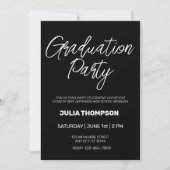 Afstudeerfeest voor foto- en scripttypografie kaart (Voorkant)