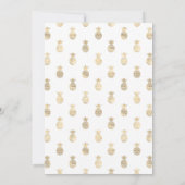 Afstudeerfeest voor gouden ananas kaart (Achterkant)