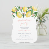 Afstudeerfeest voor Vrouw met Lemons Thema Kaart (Staand voorkant)