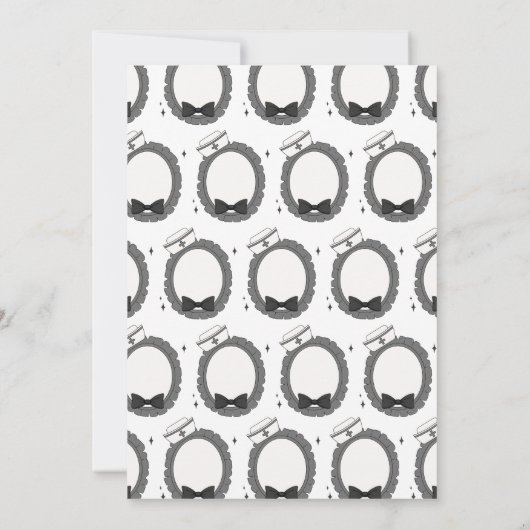 Afstudeerfeest voor zwarte verpleegkundigen kaart (Achterkant)