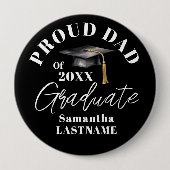 Afstudeerfeest Vriendelijke Vader Ronde Button 4,0 Cm (Voorkant)