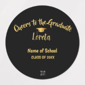 Afstudeerfeest Waterfles Label (Design 2)