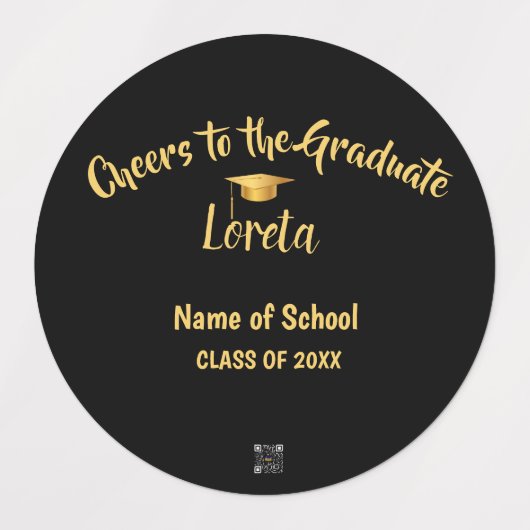 Afstudeerfeest Waterfles Label (Design 1)