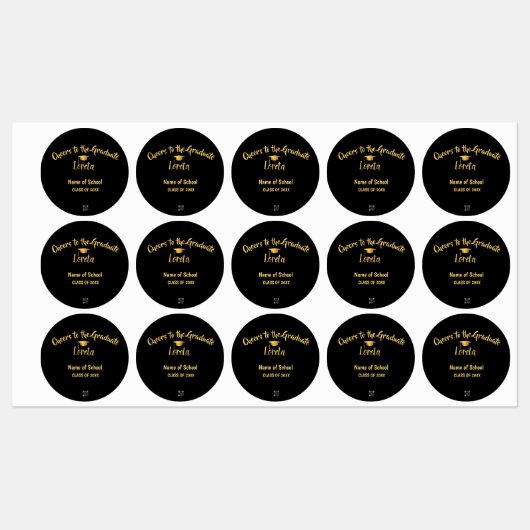 Afstudeerfeest Waterfles Label (Vel)