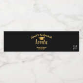 Afstudeerfeest Waterfles Label Etiket (Enkel label)