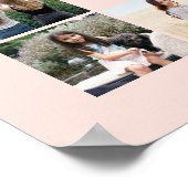 Afstudeerfeest Welkom Fotocollage Blush Pink Poster (Hoek)