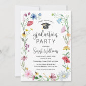 Afstudeerfeest Wilde Bloemen Kaart (Voorkant)