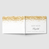Afstudeerfeest witgouden glitter 2025 gastenboek (Volledig)