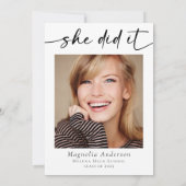 Afstudeerfeest ze deed het foto kaart (Achterkant)