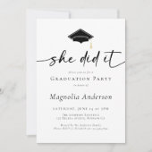 Afstudeerfeest ze deed het foto kaart (Voorkant)