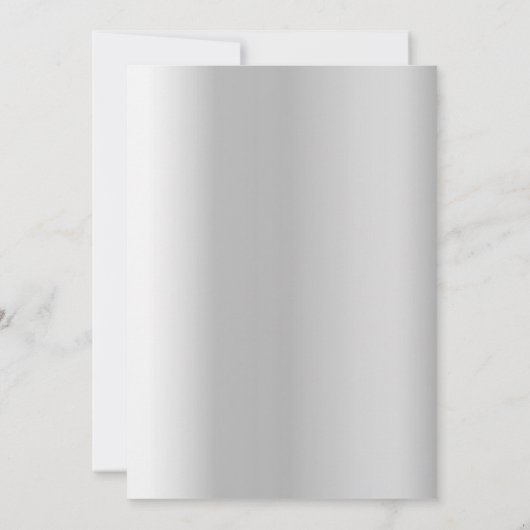 Afstudeerfeest zilveren fotocollage kaart (Achterkant)