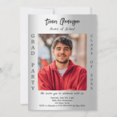 Afstudeerfeest zilveren fotoklas van 2025 kaart (Voorkant)