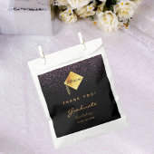 Afstudeerfeest zwart paarse goud bedankt 2025 bedankzakje