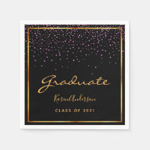 Afstudeerfeest zwart paarse goud