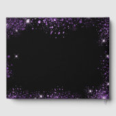 Afstudeerfeest zwart paarse gouden glitter 2025 gastenboek (Achterkant)