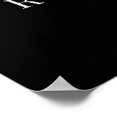 Afstudeerfeest Zwart Poster (Hoek)