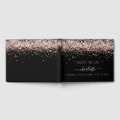 Afstudeerfeest zwart roos goud 2025 gastenboek (Volledig)