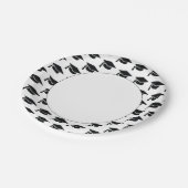 Afstudeerfeest Zwart Tassel Pet Papieren Bordje (Gekanteld)