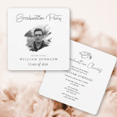 Afstudeerfeest zwart-wit 2025 kaart