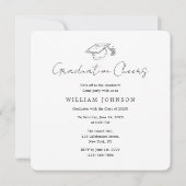 Afstudeerfeest zwart-wit 2025 kaart (Achterkant)