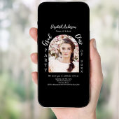 Afstudeerfeest zwart wit boog fotoklas 2025 kaart