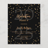 Afstudeerfeest zwarte ster jaar 2025 uitnodiging (Voorkant)